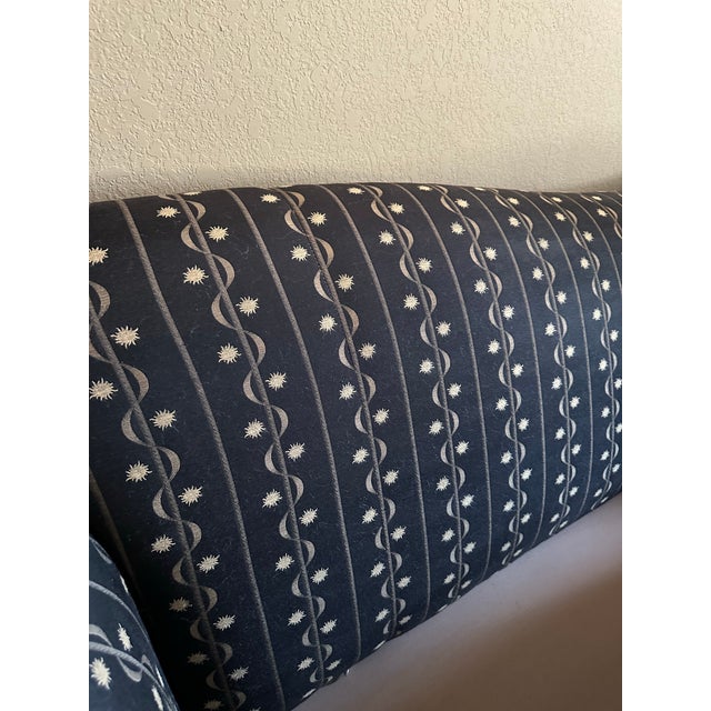 1980s Vintage Postmodern Marge Carson Silk Roll-Arm Sofa For Sale In San Francisco - Image 6 of 12