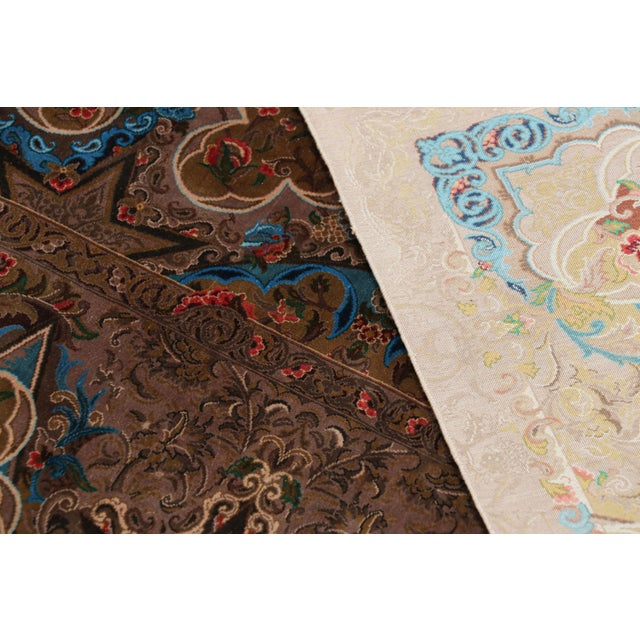 Brown Rug & Kilim’s Modern Classics Rug in Brown With Floral Patterns “As Geshniz” For Sale - Image 8 of 8