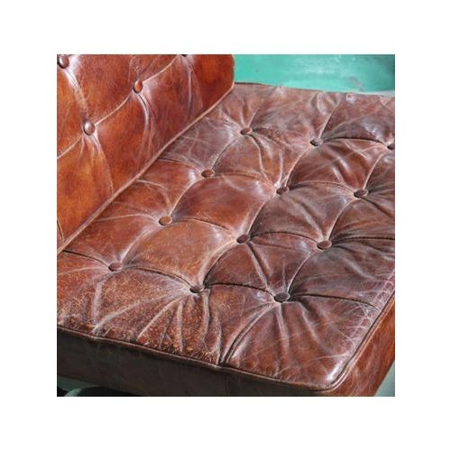 Ludwig Mies van der Rohe Set of Barcelona Armchair by Ludwig Mies van der Rohe and Ottoman from Knoll, 2008 For Sale - Image 4 of 16