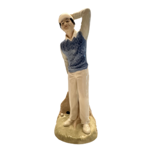 1980s Royal Doulton England "Golfer" Figurine Hn2992 Signed Robert i.tabbenor