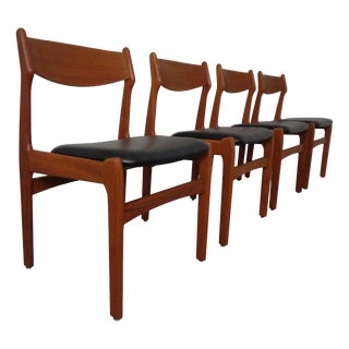 Teak Dining Chairs by Erik Buch for Od Møbler, Denmark, 1960s, Set of 4 For Sale