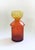 Vintage Midcentury Design Art Glass Vase in orange and yellow. Made in France, 1960's period. Handblown art glass with...