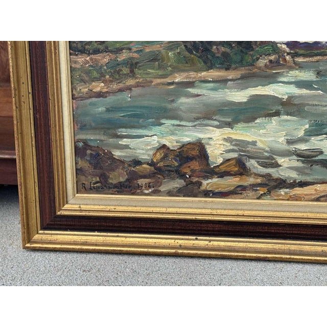 Robert Leparmentier, Depicting the Bay of Paimpol, 1936, Oil on Canvas For Sale - Image 3 of 10