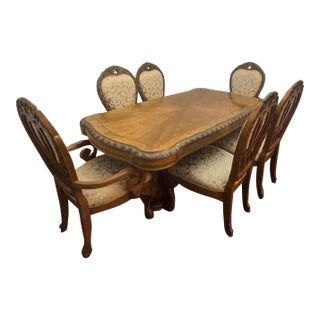 Designer Collection 6 Chairs Dining Room Set For Sale