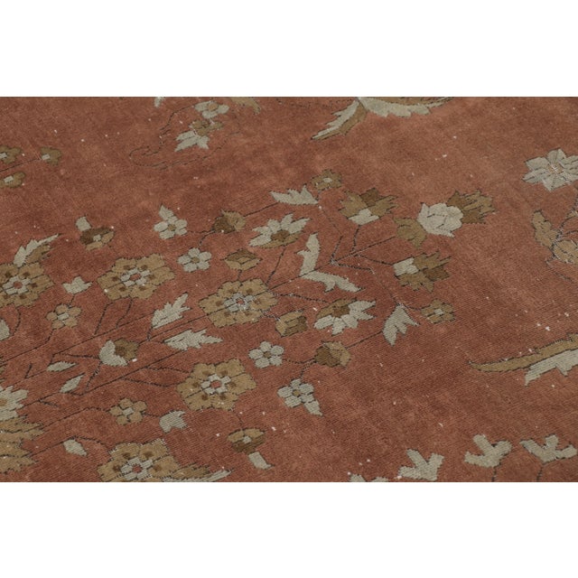 Oversized Antique 20th Century Lahore Rug With Distressed Florals - Rug & Kilim For Sale - Image 9 of 11