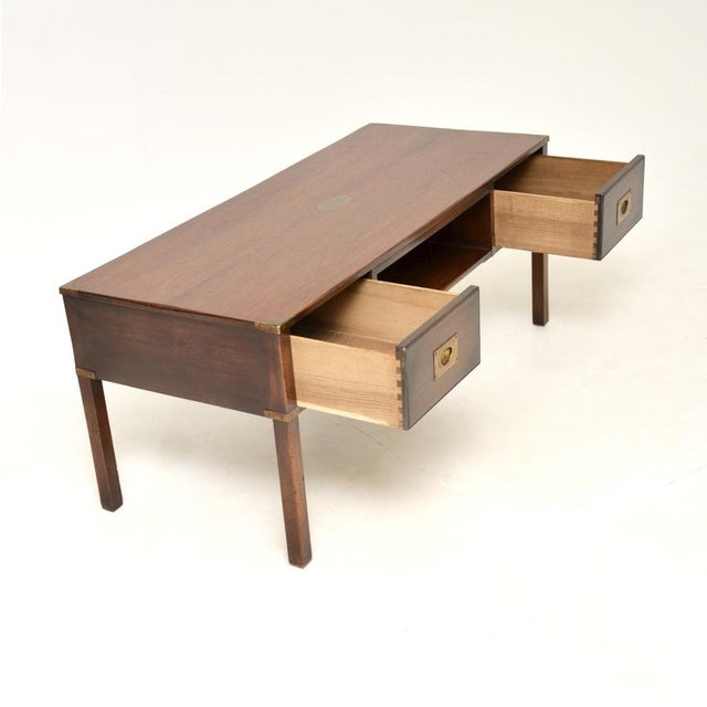 Antique Military Campaign Coffee Table, 1950s For Sale - Image 3 of 12