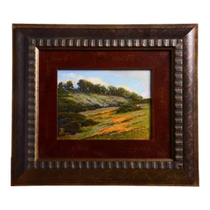 Dirk Foslien "Carpinteria Poppies" Oil Painting on Board