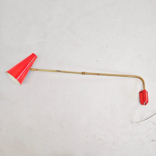 Wall Lamp in Brass, 1960s, in Very Good conditions. Designed 1950 to 1959 This piece has an attribution mark, I am sure...