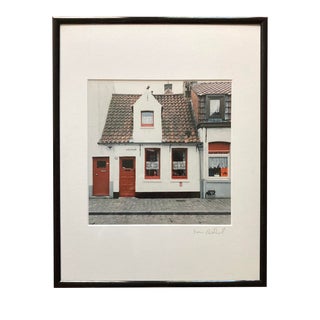Late 20th Century Belgian Home and Street Scene Photograph, Framed For Sale