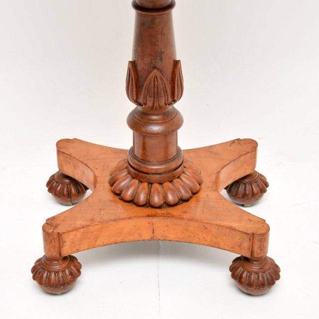 Antique William IV Satin Wood Tea Poy / Side Table, 1830 For Sale - Image 12 of 13