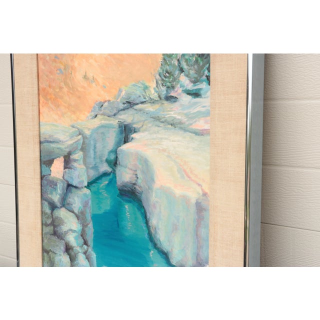 Transitional Colorado Canyon Original Framed Painting For Sale - Image 3 of 8
