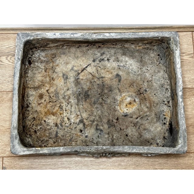 Antique Georgian British Small Poppy Window Sill Outdoor Garden Planter Sculpture For Sale - Image 9 of 10