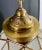 1990s Art Deco Style Globe White Milk Glass & Brass Pendant Chandelier Lantern For Sale - Image 5 of 15