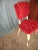 French Provincial 1950s French Provincial Cream Wood Side Chair in Tufted Red Velvet For Sale - Image 3 of 12