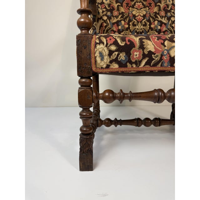 17th Century Carved Walnut Armchair, Lombardy, 1600 For Sale - Image 13 of 18