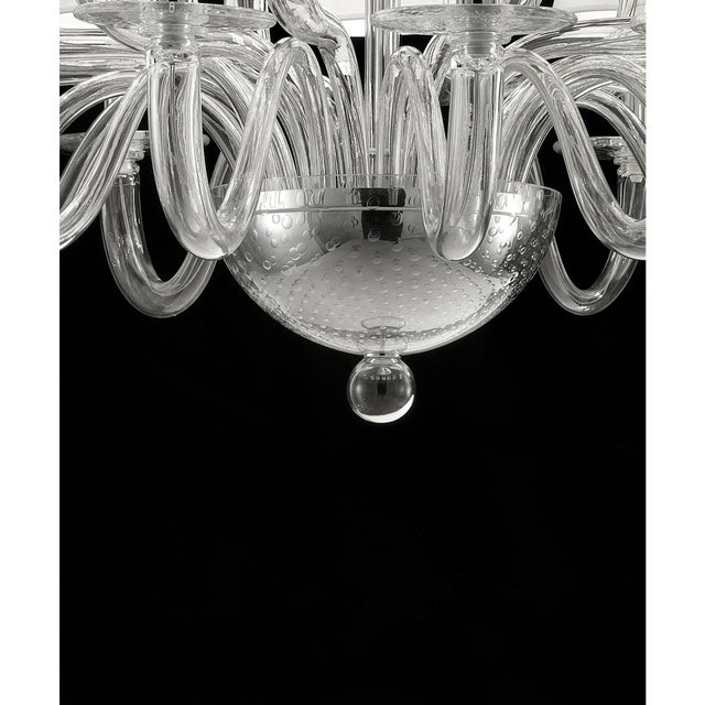 2020s Monumental Modern Transparent Murano Glass Chandelier For Sale - Image 5 of 7
