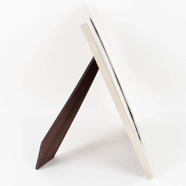 Contemporary Christian Dior Paris Chrome Metal Picture Frame For Sale - Image 3 of 7