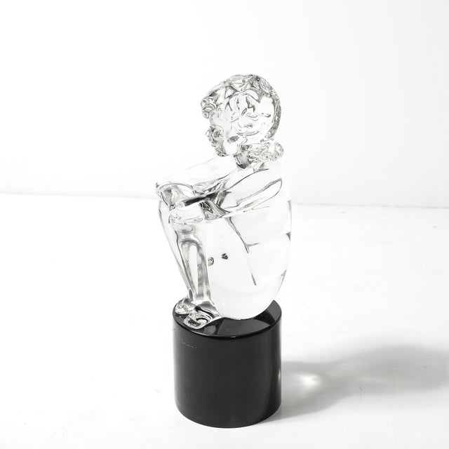 Mid-Century Hand-Blown Murano Glass Figural Sculpture Signed Lorenado Rosin For Sale - Image 10 of 18