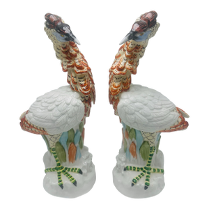 Mottahedeh Porcelain Birds, a Pair