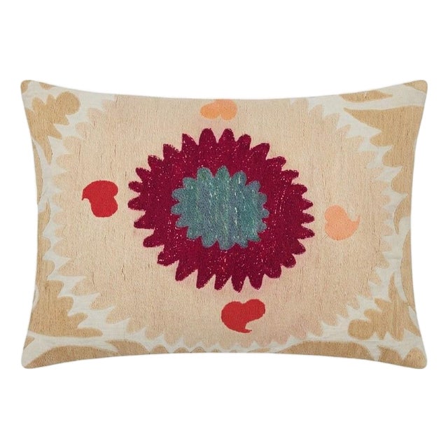 Tashkent Suzani Bedding Pillow Cover 18'' X 27'' For Sale