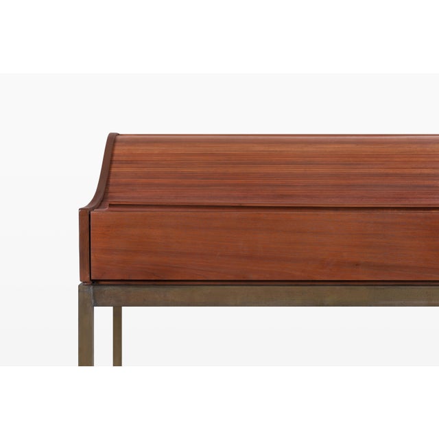Glenn of California Mid-Century Walnut Roll-Top Desk by John Kapel for Glenn of California For Sale - Image 4 of 14