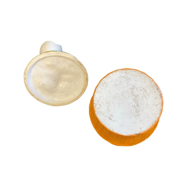 Early 20th Century Early 20th Century Staffordshire Hatching Chick Lidded Porcelain Basket For Sale - Image 5 of 5