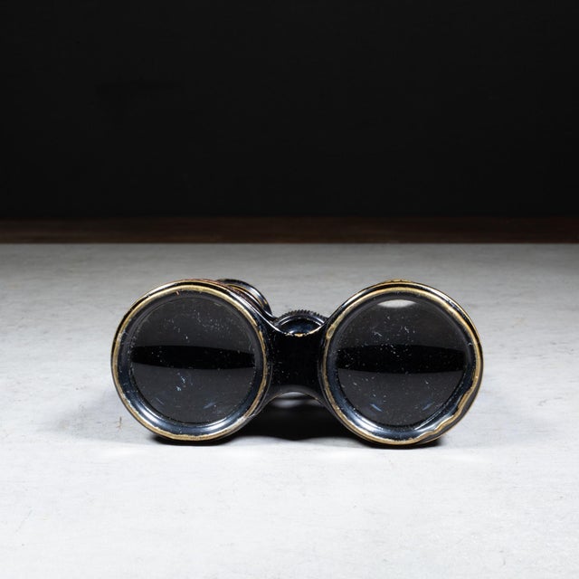 French 19th C. Leather Wrapped French Binoculars c.1880 For Sale - Image 3 of 9
