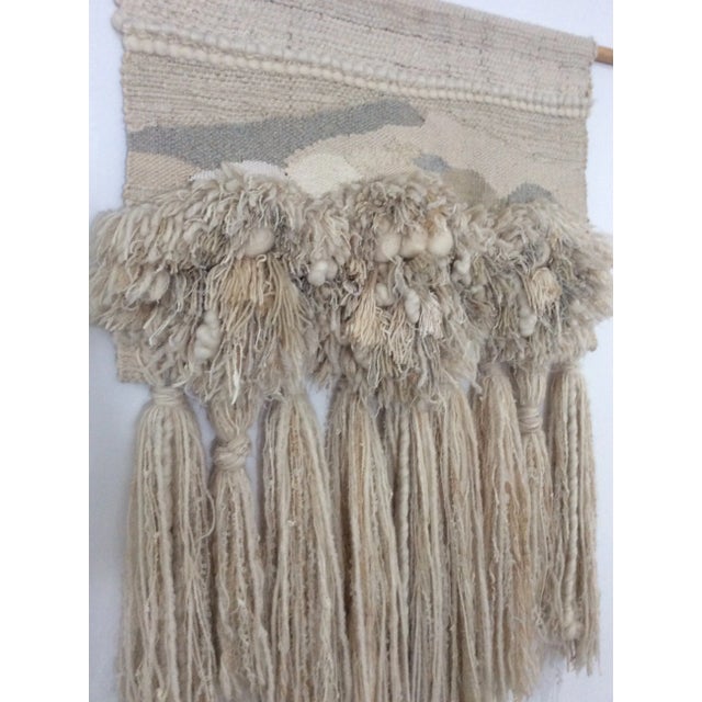 Off-white 1980s Large Boho Sherri Bingaman Textile/Fiber Art For Sale - Image 8 of 13