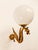 Gold Brass Dragon Wall Light with Sphere Glass For Sale - Image 8 of 13