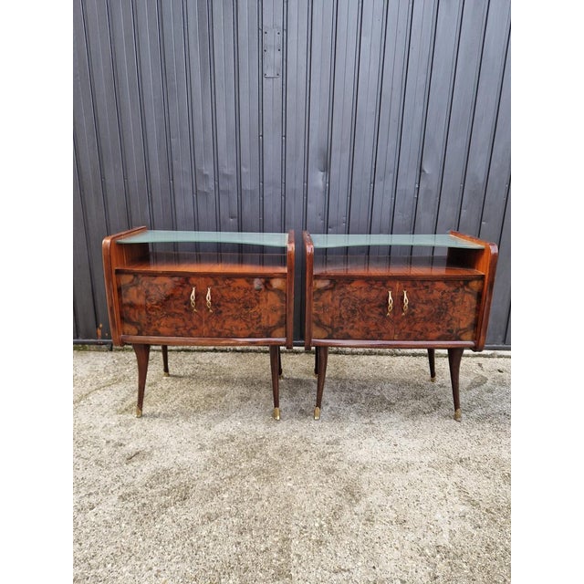 Vintage Art Deco Nightstands, 1940s, Set of 2 For Sale - Image 10 of 12