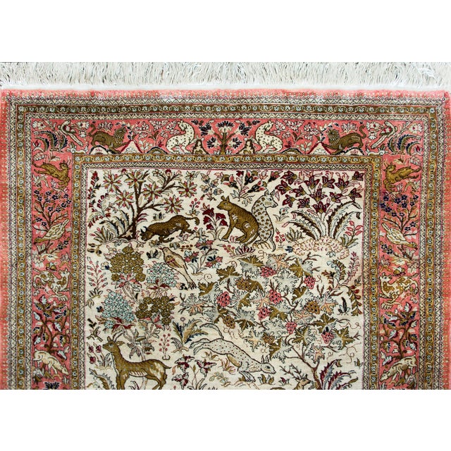 Mid-20th Century Persian Silk Qum Rug For Sale - Image 15 of 15