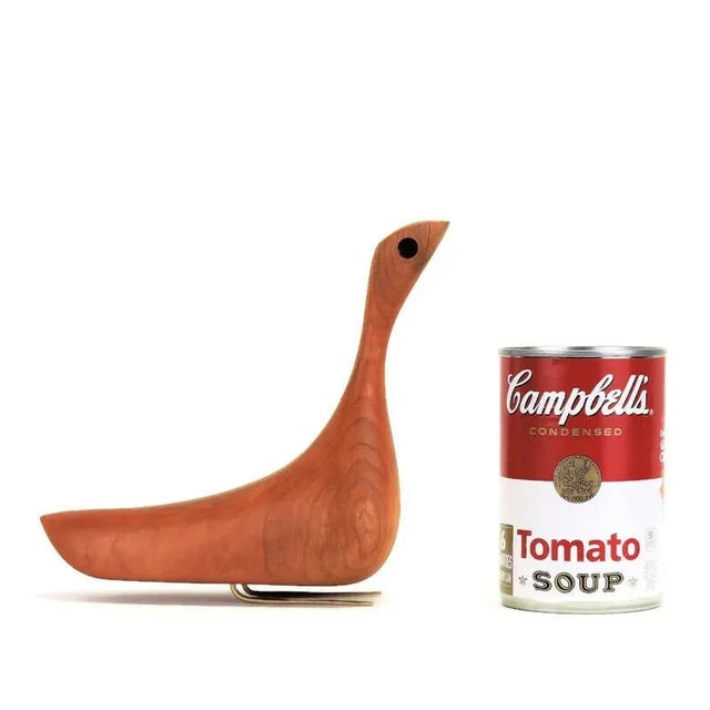 Wood Mid Century Danish Modern Wooden Duck Jacob Hermann Style For Sale - Image 7 of 11