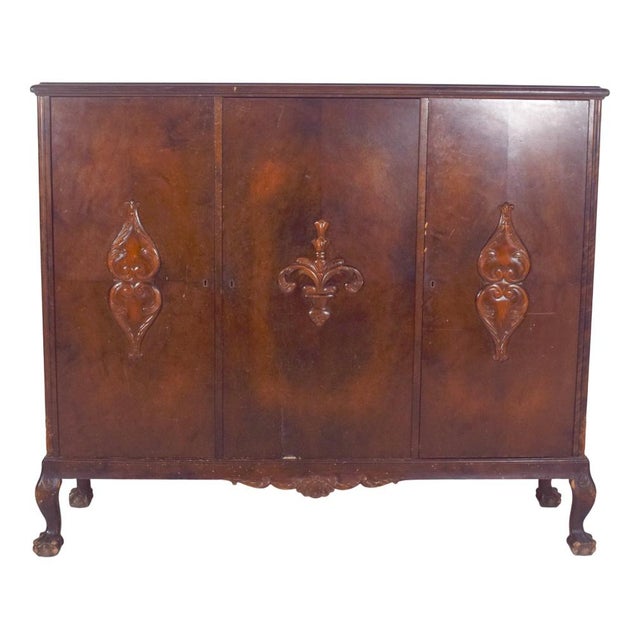 Antique English Sideboard with Three Doors, 1890s For Sale - Image 6 of 6