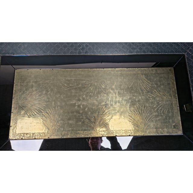 1970s Etched Brass Coffee Table from Gony Nava, 1970s For Sale - Image 5 of 13