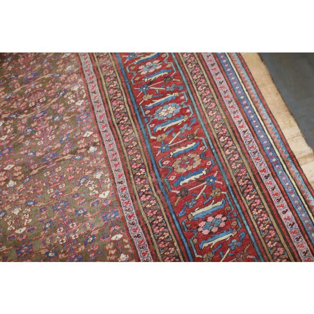 19th Century Bakshaish Square Rug, 12' X 13'7'' For Sale - Image 11 of 15