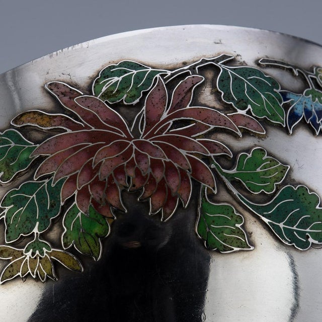 19th Century Chinese Export Solid Silver & Enamel Bowl by Wang Hing, 1890s For Sale - Image 16 of 18