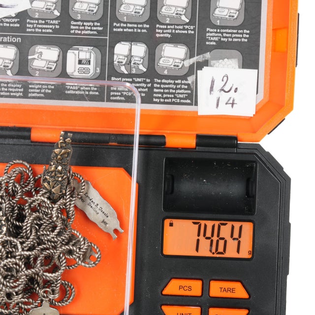 Lyndon B Tsosie Navajo 14k/sterling Tufa cast brutalist dancers necklace For Sale - Image 10 of 10