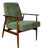 Lis Lounge Chair with Olive Upholstery by Henryk Lis, 1970s For Sale