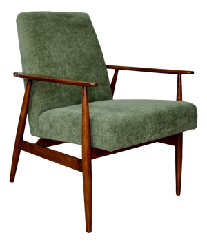 Lis Lounge Chair with Olive Upholstery by Henryk Lis, 1970s