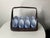 Blue 1970s Blue and White Americana Checked Glassware Set With Basket - 9 pcs For Sale - Image 8 of 11
