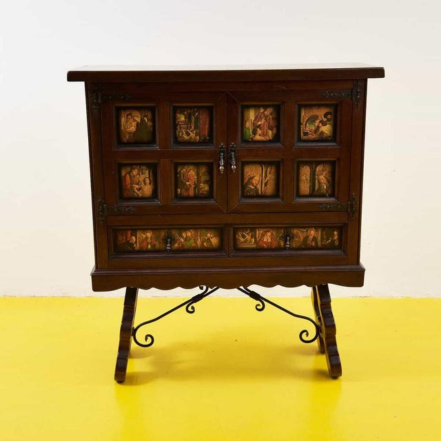 Wooden Sideboard with Sacred Images For Sale - Image 15 of 15