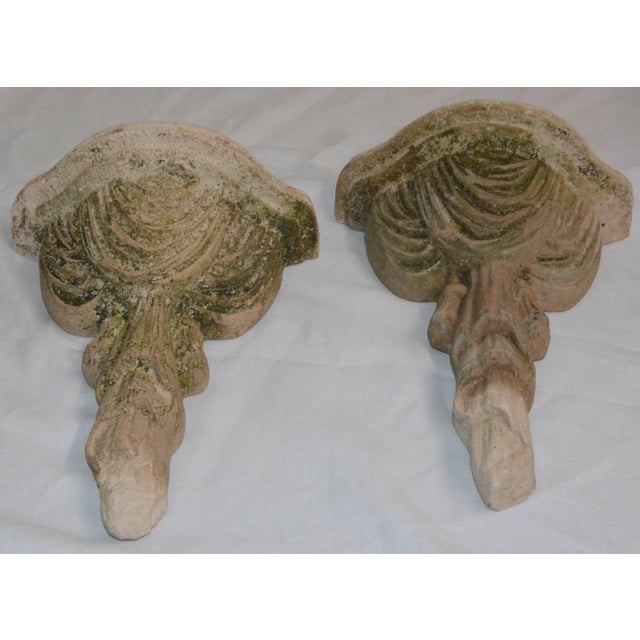 1960s Vintage Pair of Draped Terracotta Mexican Sconces For Sale - Image 5 of 11