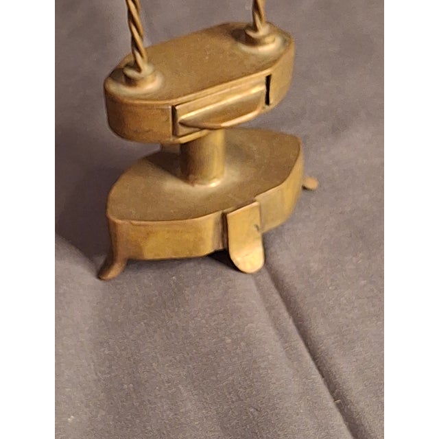 Rare 18thC Antique Brass Havdalah Compendium Spice Box Tower Adjustable Candle For Sale - Image 16 of 18