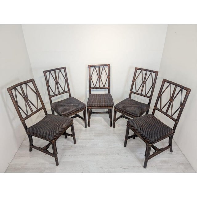 Vintage Chippendale Style Rattan Chair, 1950s For Sale - Image 4 of 16