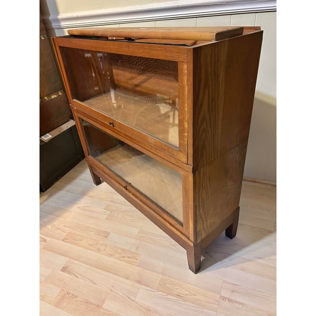 Early 20th Century Globe Wernicke 3-Piece Stackable Barrister Bookcase For Sale - Image 9 of 9