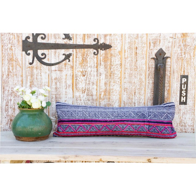 Aka Hamong Batik Lumbar Pillow For Sale In Los Angeles - Image 6 of 7
