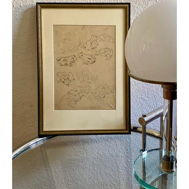 Signed & authenticity confirmed. The dimensions refer to the work in framed form. This piece has an attribution mark, I am...