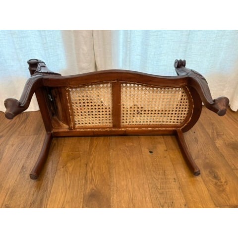 Wood 1980s Settee With Noah's Ark Hand-Carved Theme For Sale - Image 7 of 9