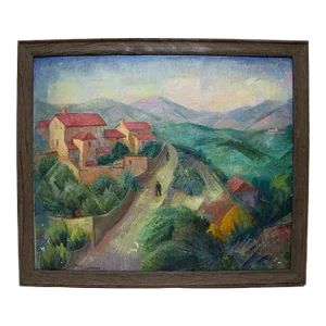 Reva Jackman Oil Painting - Hills of Fiesole Italy