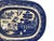 Mid 19th Century Antique Ridgways Blue Willow Platter 15.75" Dual Marked Stoke-on-Trent C. 1885 For Sale - Image 5 of 8